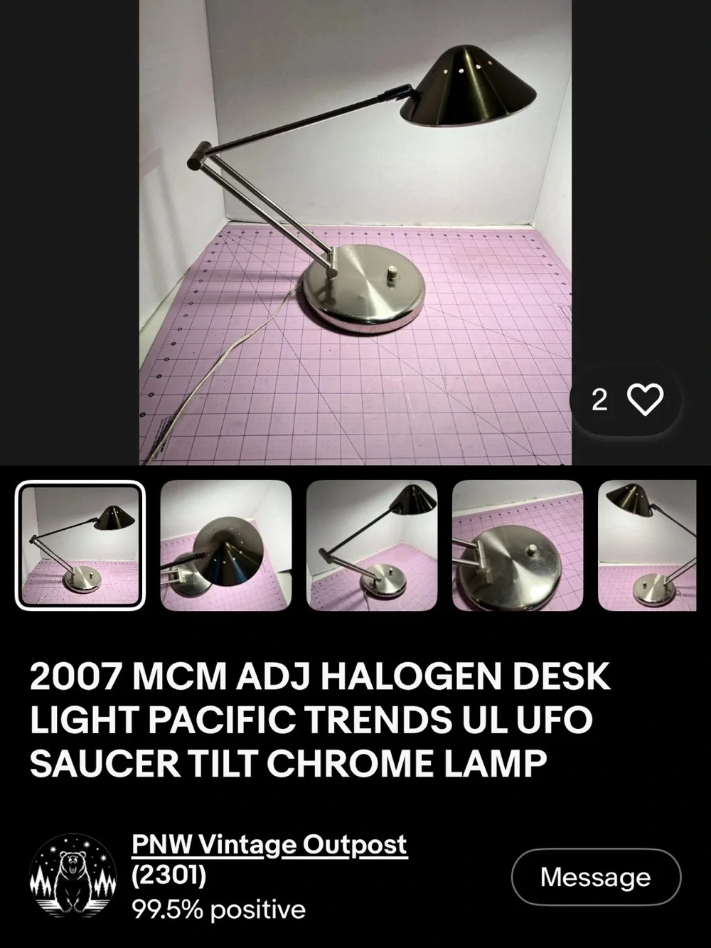 Brushed Nickel Adjustable Desk Lamp - Silver